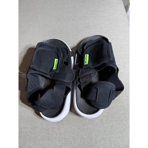 Nike air jordan play slide sandals black/white neon green mens size 9 - Picture 1 of 4